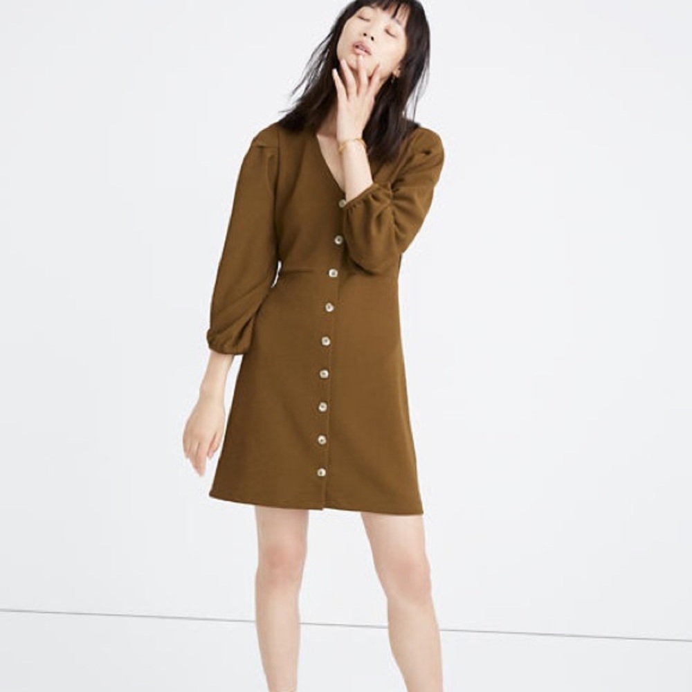 Madewell Texture & Thread Balloon-Sleeve Dress